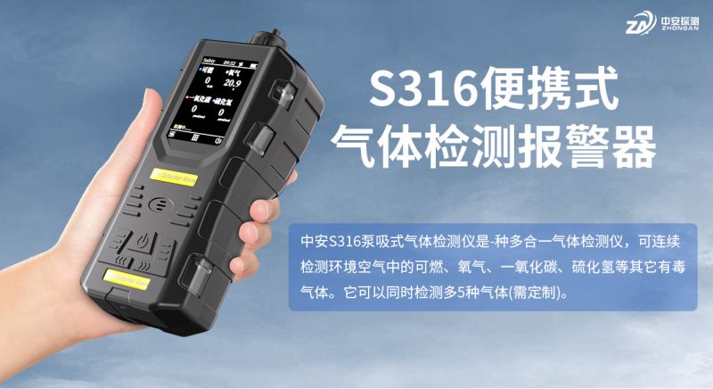 中安探測(cè)S316便攜式氣體檢測(cè)報(bào)警儀：工業(yè)安全的守護(hù)者