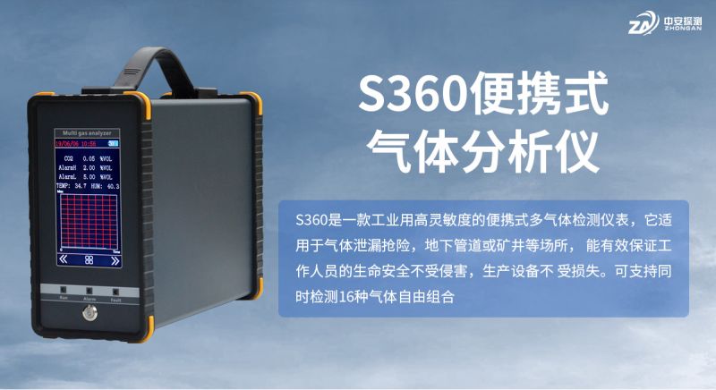 中安探測S360便攜式氣體檢測儀：以扎實技術(shù)與可靠品質(zhì)立足