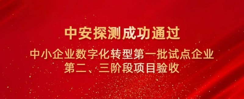 重磅喜訊丨中安探測通過數(shù)字化轉型首批試點驗收！
